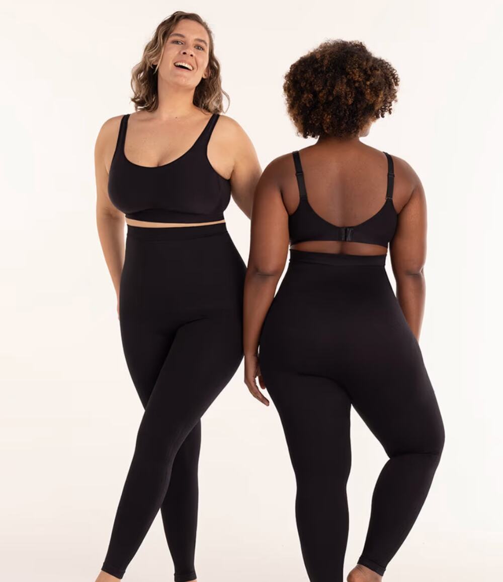 Shapermint Essentials High Waisted Shaping Leggings Womens Plus Size XXL Black